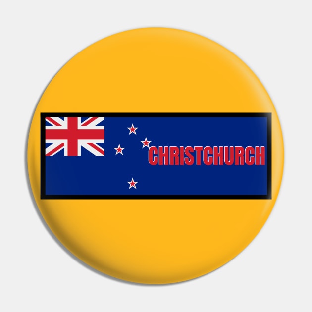 Christchurch City in New Zealand Flag Pin by aybe7elf