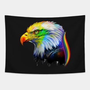 Eagle Rainbow Head Tapestry