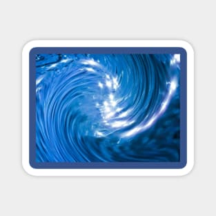 Sparkling Ocean Waves Abstract Pattern Magnet