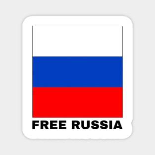 Free Russia - black text Magnet