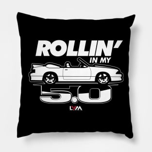 Rollin' in My 5.0 Foxbody Ford Mustang Pillow