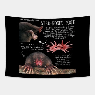 Animal Facts - Star-nosed Mole Tapestry