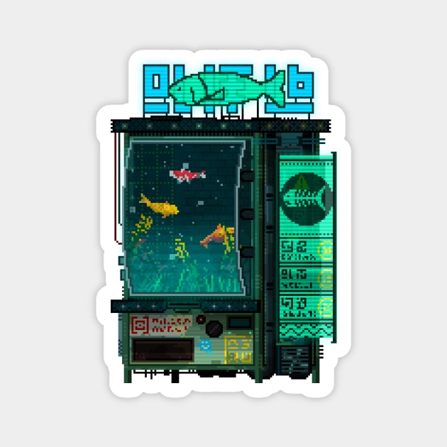 Cyberpunk Koi Machine Magnet by seppuku_doge