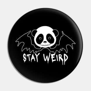 Gothic Panda with Bad Wings | Stay Weird Pin