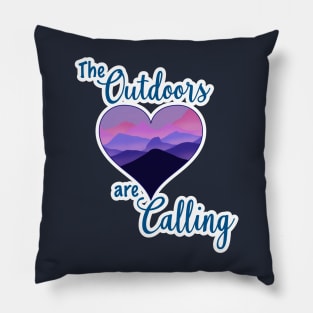 The outdoors are calling Mountain View Pillow