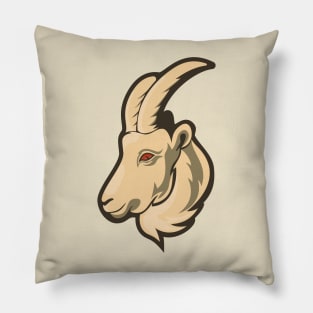 Majestic Goat Head Design Pillow