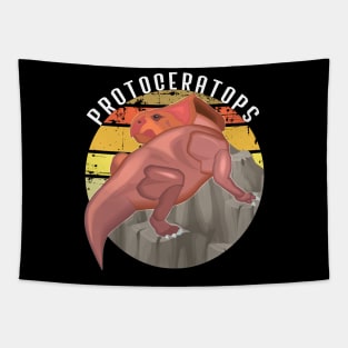 Protoceratops Retro Dinosaur Design Tapestry