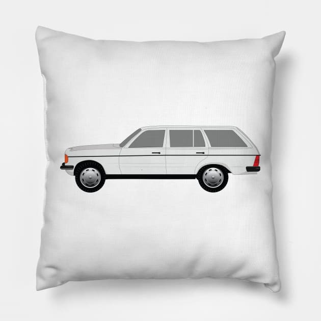 Mercedes W123 Wagon Pillow by kindacoolbutnotreally