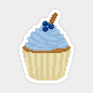Blue cupcake pixel art Magnet