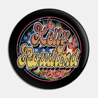 Proud To Be Kelly Thanksgiving Name Birthday Style Retro Pin