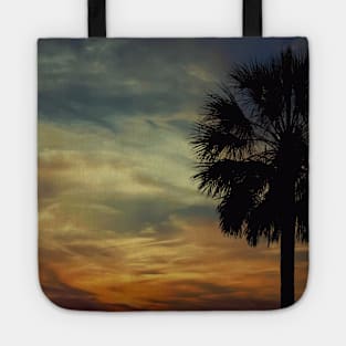 Florida sunset with Palm Tree Tote