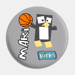 Mario The Ballin' Baby Penguin (Aqua KICKS sticker) Pin