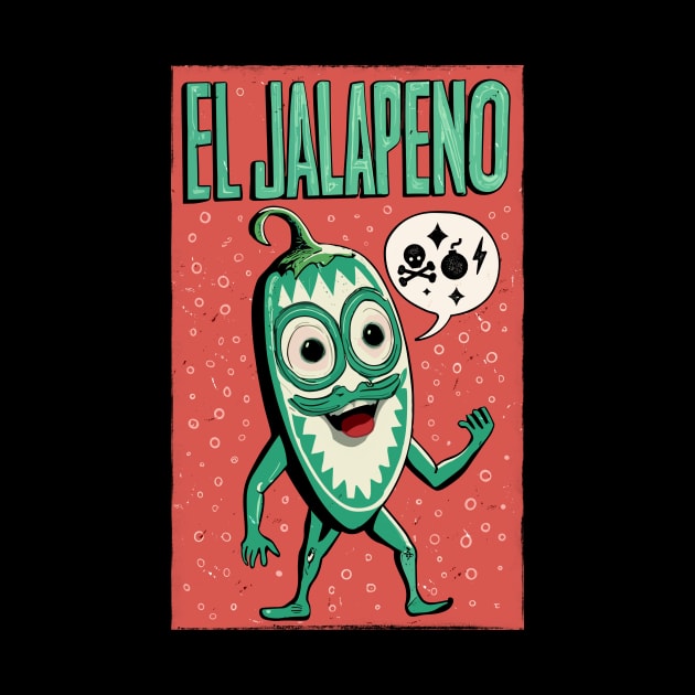 Lucha LIbre Jalapeno by Kingrocker Clothing