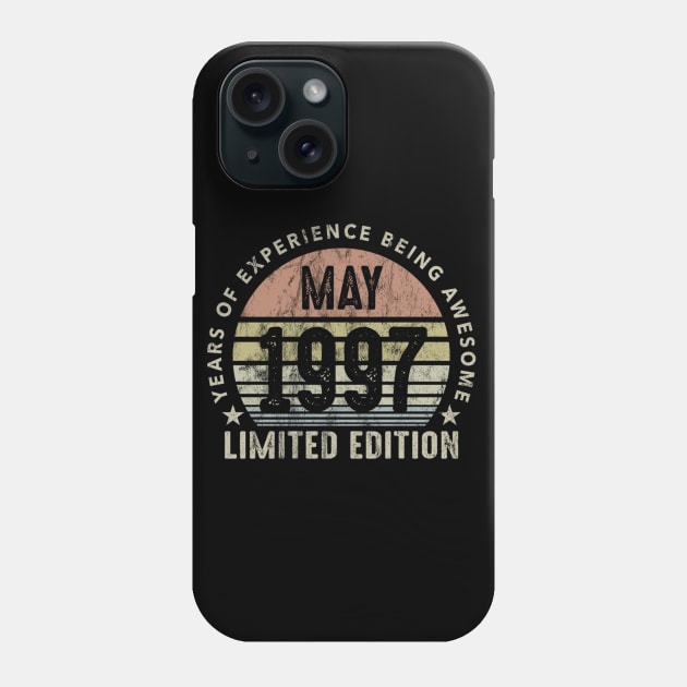 Born In May 1997 Vintage Sunset 23rd Birthday All Original Phone Case by teudasfemales