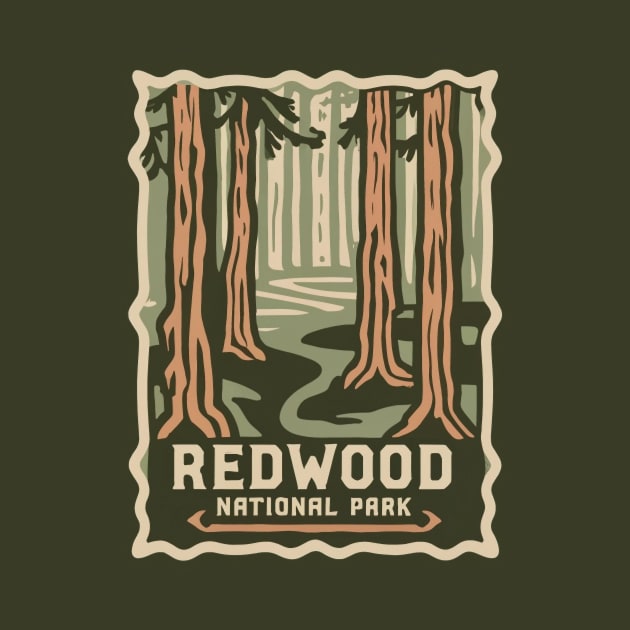 Redwood National Park Travel Sticker by GreenMary Design