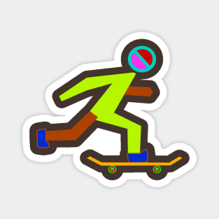 enjoy skateboarding Magnet