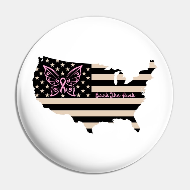 back the pink breast cancer Pin by ALLAMDZ