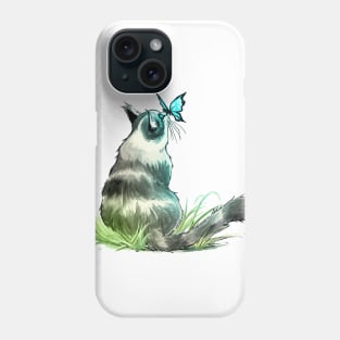 cat & butterfly Phone Case