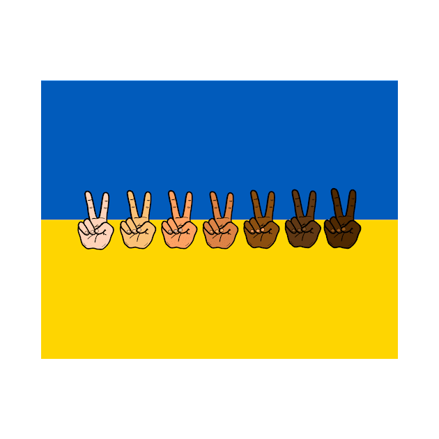 Peace Anti-War Ukraine national country flag by Nalidsa