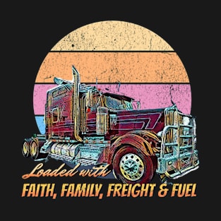 Big Rig Kenworth Retro Sunset T-Shirt