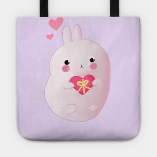 Molang valentines design Tote