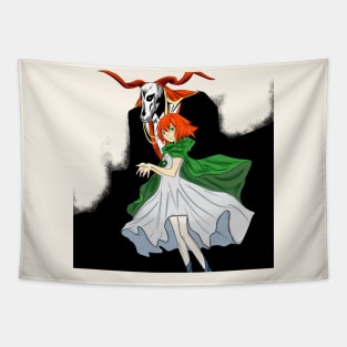Chise & elias, the bride and the broom Tapestry