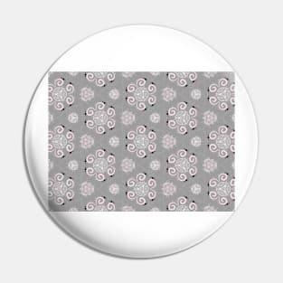 Pink and Gray Pattern Pin