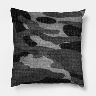 Black and White Camouflage Pillow