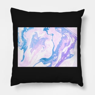 Blue and Pink Marble Pattern Pillow