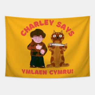 Charley Says ymlaen Cymru Tapestry