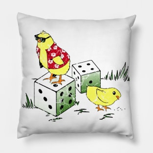 CHICKENS DICE Pillow