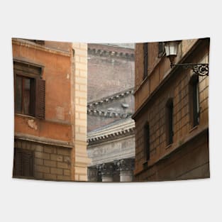 Street View of the Pantheon of Rome Tapestry