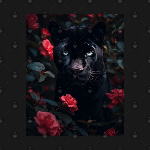 Floral Black Panther 2 by Shibuz4.art