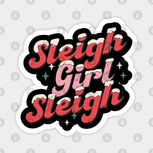 Sleigh Girl Sleigh Magnet by MZeeDesigns