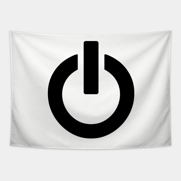 Power Button (black) Tapestry by XOOXOO