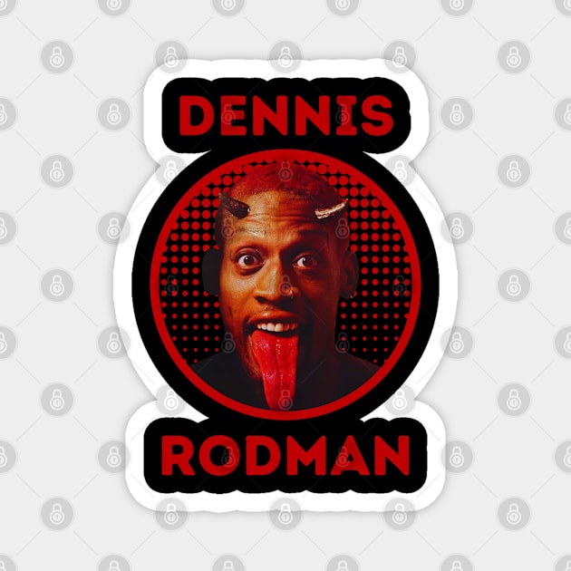 dennis rodman ll red evil Magnet by claudia awes