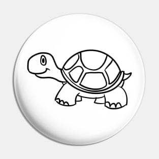 Stick figure turtle Pin