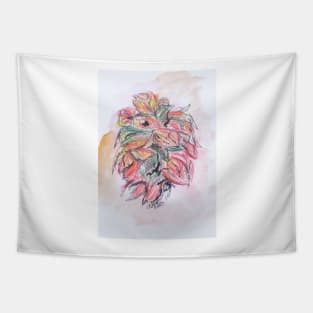 Colored Pencil Flowers Tapestry