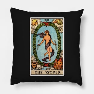 XXI. The World Tarot Card Pillow