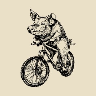 SEEMBO Pig Cycling Bicycle Hog Cyclist Bicycling Bike Biking T-Shirt