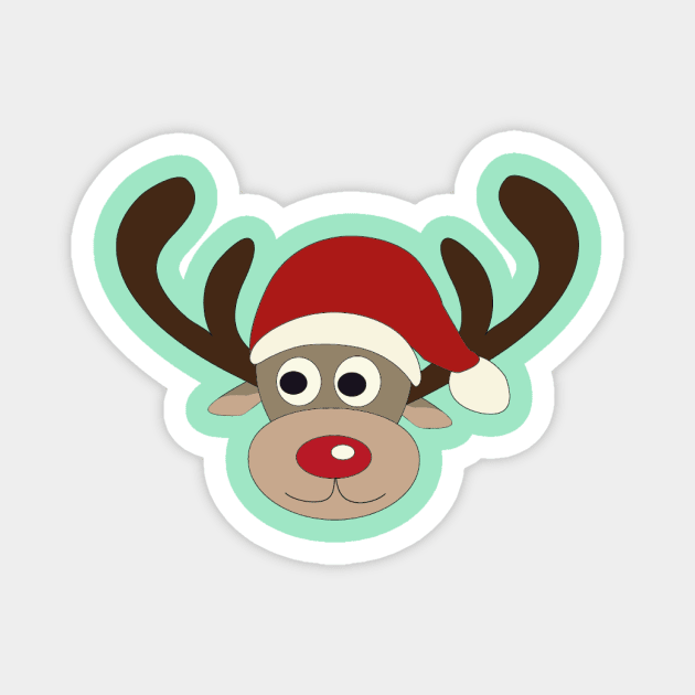 Christmas Reindeer Magnet by RipaDesign