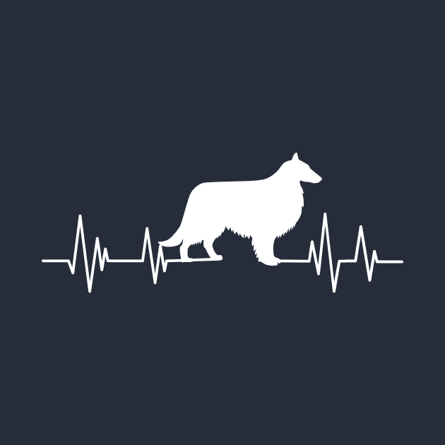 Cute shetland sheepdog Heartbeat dog Heartbeat Silhouette by mezy