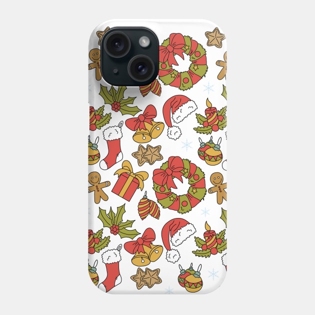 Christmas pattern Phone Case by valentinahramov