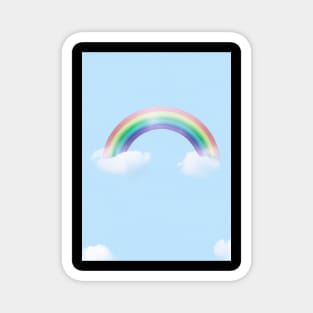 Rainbow an Clouds Magnet