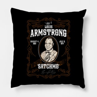 Louis Armstrong 'Satchmo' Design Pillow