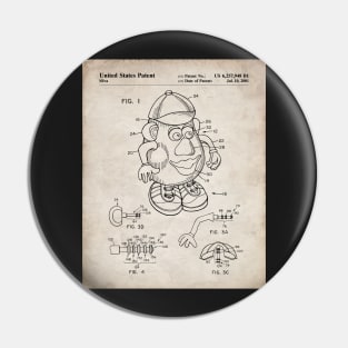 Mr Potato Head Patent - Potato Head Art - Antique Pin