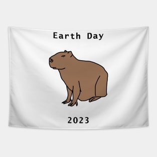 Capybara Earth Day 2023 Tapestry