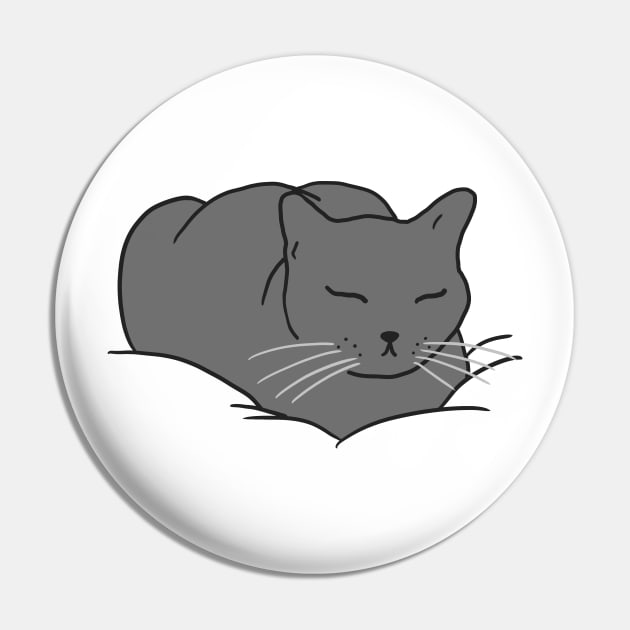 Loaf of Cat - Gray Pin by CCDesign