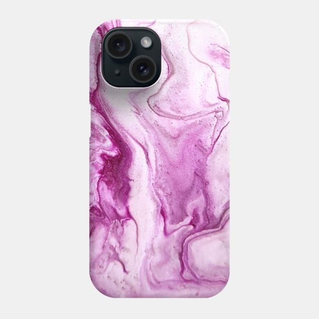 Baby Pink Acrylic Pour Painting Phone Case by Designs_by_KC