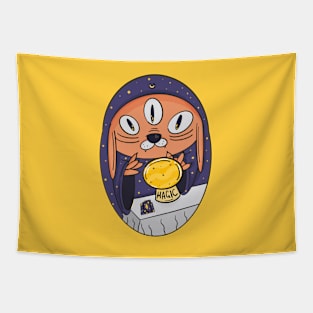 Animal wizard with magic ball Tapestry